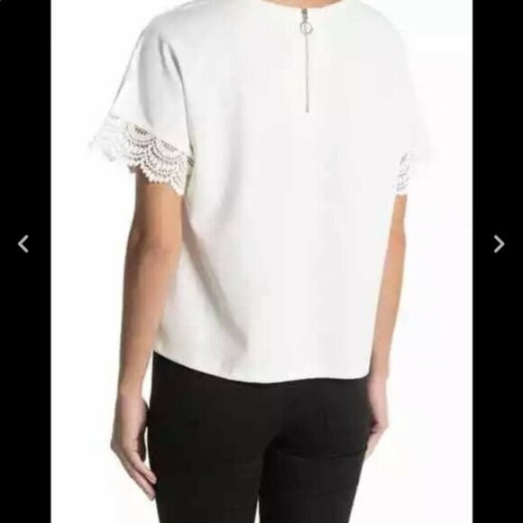 Melloday Women’s top, size L.  Crochet Sleeves! - Picture 2 of 4